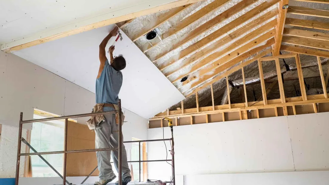 Interior drywall repair and ceiling patching